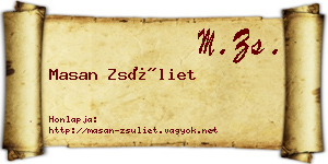 Masan Zsüliet névjegykártya